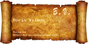 Boris Vilmos névjegykártya
