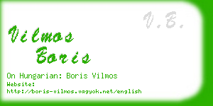 vilmos boris business card